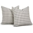 thumbnail image 1 of Fundas de almohada decorativas CARRIE HOME, 16 x 16 cm, color gris, juego de 2, 1 of 7