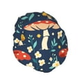 thumbnail image 2 of Disketp Colorful Mushrooms Shower Caps,Reusable Shower Cap For Women, Double Layer Waterproof Hair Cap, Large Size For All Hair Lengths,For Girls Spa Home Salon Use, 2 of 9