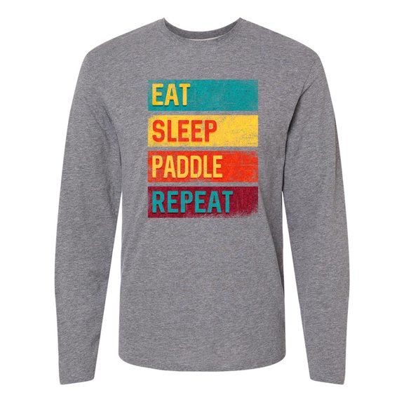 Inktastic Stand Up Paddle Boarding Eat Sleep Paddle Repeat Long Sleeve T-Shirt