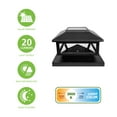 thumbnail image 4 of Better Homes & Gardens Nico Solar Powered Black Outdoor LED Deck Post Cap Light, 20 Lumens, 4 of 9
