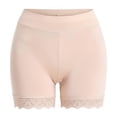 thumbnail image 7 of Soyumi Lace Slip Shorts for Under Dresses Women, Smooth Anti-Chafing Boyshorts Seamless Underwear Safety Shorts Boyshorts Lace Slip Shorts for Women, Beige, 7 of 7