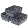 thumbnail image 7 of 13 L Plastic  Utility Bus Boxes, 12-Pack Bus Tubs, Gray, 7 of 7