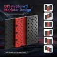 thumbnail image 3 of PEGZONE Modular Headphone and Controller Holder for Game, Clamp-on Pegboard, Rotatable Controller Stand with Cable Hooks, Gaming Accessory for Xbox PS5 PS4 Nintendo Switch, 3Pcs Pegboard, Red, 3 of 7