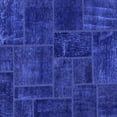 thumbnail image 1 of Ahgly Company Machine Washable Indoor Square Patchwork Blue Transitional Area Rugs, 3' Square, 1 of 4