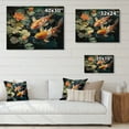 thumbnail image 4 of Designart "Golden Koi Harmony Japon s Yellow and Red III" Japanese Print on Natural Pine Wood, 4 of 5