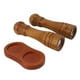 thumbnail image 3 of Molinillos de pimienta de madera, núcleo de molienda de cerámica ajustable con Base, molinillo de pimienta para sal y comino, 2 uds., 3 of 9