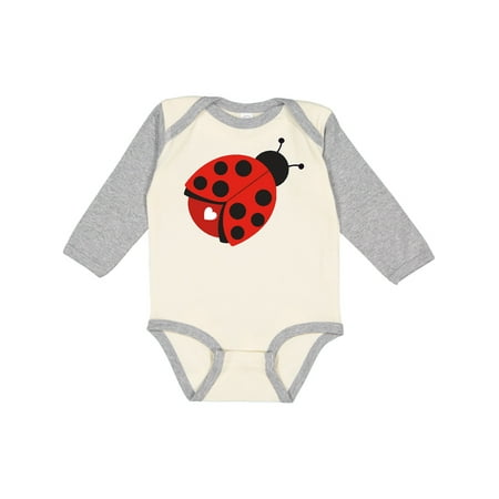 

Inktastic Ladybug with a White Heart Gift Baby Girl Long Sleeve Bodysuit