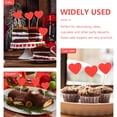 thumbnail image 6 of HAKIDZEL Red Heart Cake Picks for Decoration Made of Sturdy Synthesis Material Perfect for Parties and Valentine's Day Celebrations 50 Pieces, 6 of 8