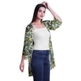 thumbnail image 3 of Moomaya Printed Georgette Beach Clothes For Women Short Shrug Cover Up Cardigan, 3 of 5