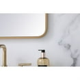 thumbnail image 4 of Soft corner metal rectangular mirror 20x36 inch in Brass, 4 of 5