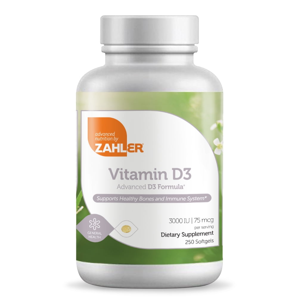 Buy Zahler Vitamin D3 3,000 IU, Advanced D3 Formula, 75mcg, 250