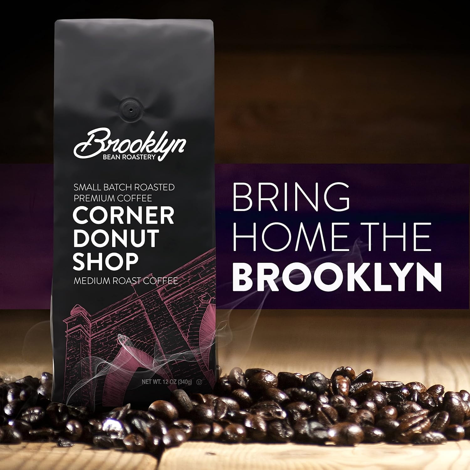 Brooklyn Bean Roastery Ground Coffee Variety Pack, Assorted Gift Sampler, 12 Oz. 6-Pack