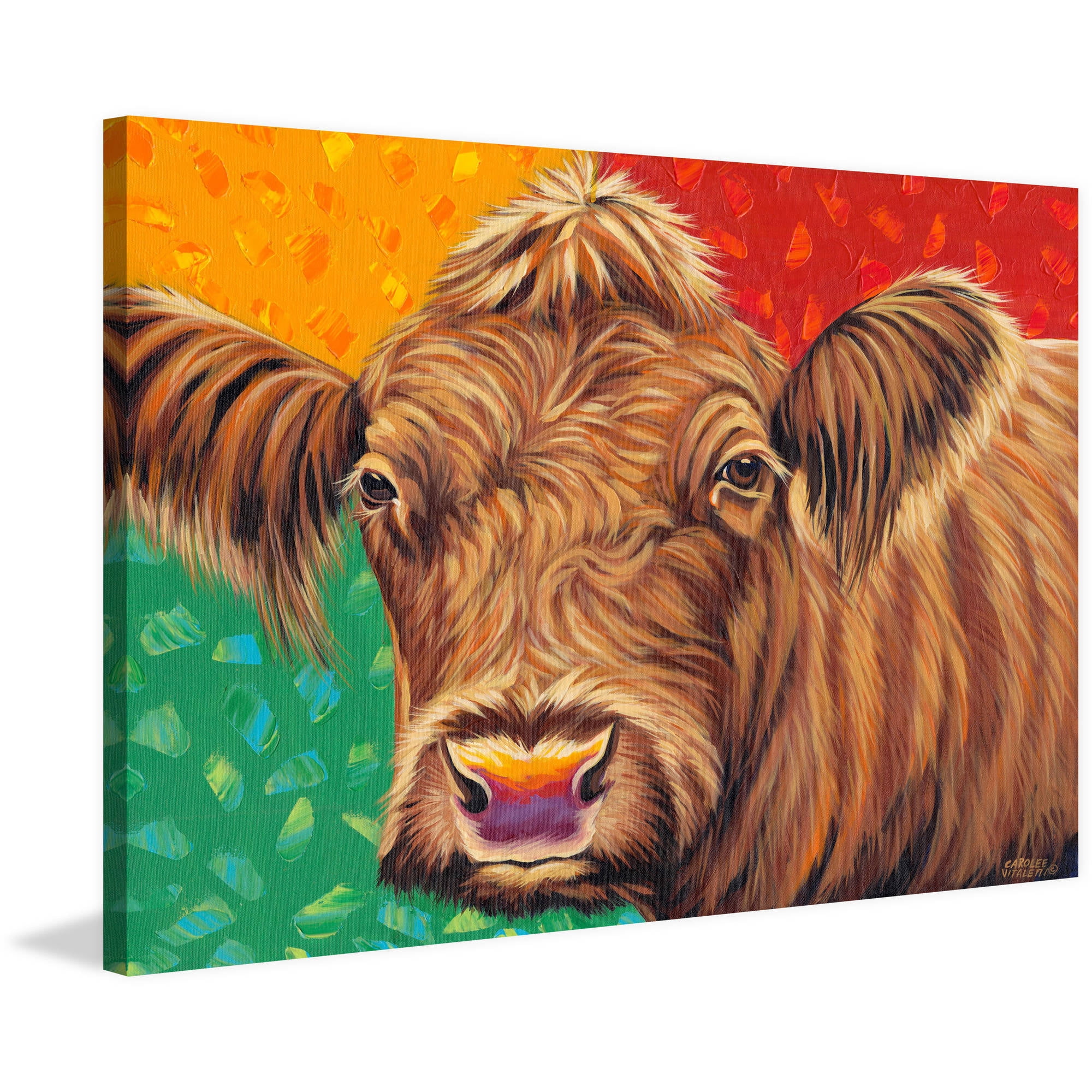 Marmont Hill "Country Cow II" Painting Print on Wrapped Canvas