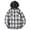 White, variant on Mens Hoodie Zip Up Loose Fit / Relaxed Fit British Style Plaid Hooded Jacket Autumn Fashion Loose Casual Streetwear Chore Coat Outerwear White M