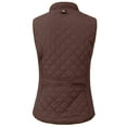 thumbnail image 3 of J. METHOD Women’s Quilted Vest Reversible Lightweight Sleeveless Full Zip Up Faux Fur Lining Gilet Jacket with Pockets NEWV44 Brown S, 3 of 6