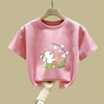 thumbnail image 6 of Piuwrlz Girl Graphic Shirts Tops Girls Short T-Shirts Sleeve Crew Neck Pullover Pink Size 7-8 Years, 6 of 7