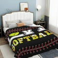 thumbnail image 5 of Softball Soft Throw Blanket All Season Microplush Thick Warm Blankets Tufted Fuzzy Flannel Throws Blanket for Bed Sofa Couch 50"x40", 5 of 6
