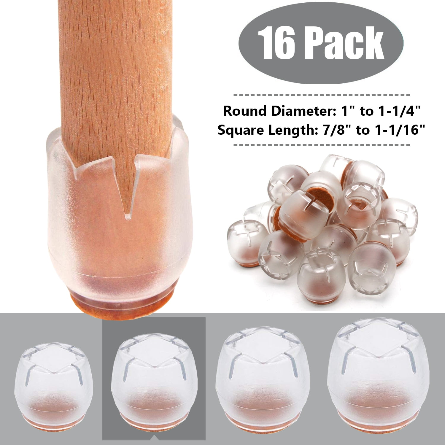 Chair Leg Covers Hardwood Floors Protector Furniture Table Feet Caps