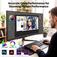 thumbnail image 3 of ZZA 27 Inch 4K UHD 3840*2160P Computer Monitor, 75Hz IPS Flat Monitor, 120% sRGB, 300cd/㎡ Brightness, HDR10 & AMD FreeSync, 2×HDMI 2.0 & 2×DP 1.2, Ideal for Business & Office Work, 3 of 9