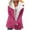 Hot Pink, variant on IROINNID Plush Jacket for Women Winter Thermal Plush Jacket Long Sleeve Button Down Print Warm Coat with Pocket,Pink