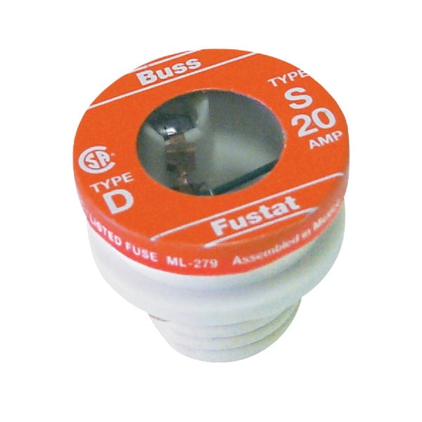 Bussmann S-20 20 Amp Type S Time-Delay Dual-Element Plug Fuse Rejection Base, 125V UL Listed