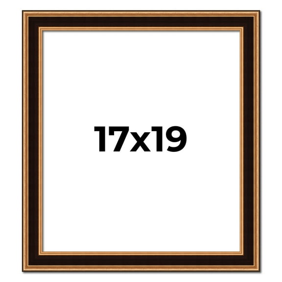 17x19 Frame Gold Brown Plein Air Vintage Solid Wood Picture Frame | 1.75 Inches Moulding Width |