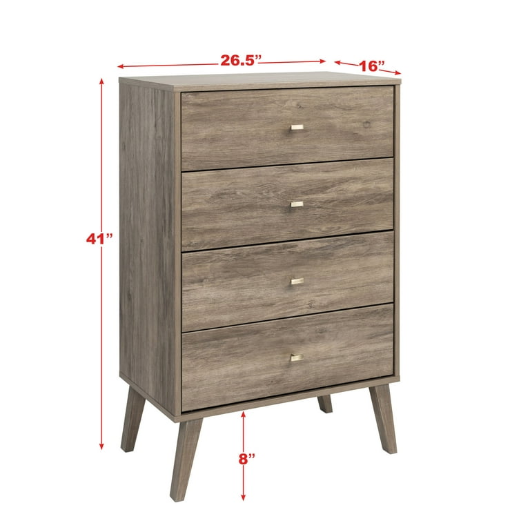 Prepac milo mid century modern 7 drawer dresser deals