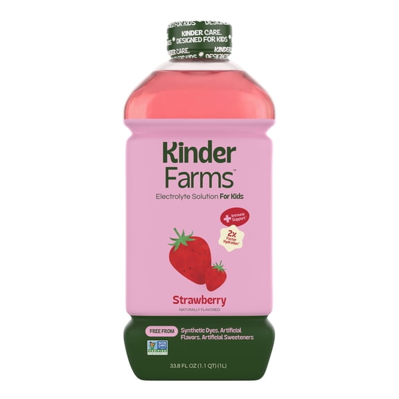 KinderLyte Electrolyte Drink for Kids & Adults, Strawberry, 1 Liter