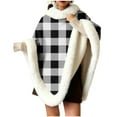 thumbnail image 2 of Miqool Wearable Blanket for Women Cozy Plush Fleece Blanket Poncho Cape with Hood Soft Shawl Wrap Throw for Office, 2 of 6