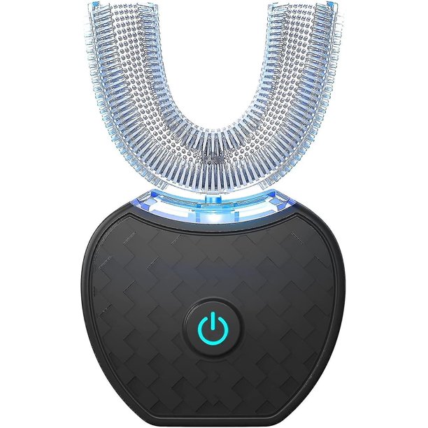 Cepillo de dientes eléctrico para adultos - Cepillos de dientes ultrasónicos en forma de U para blanquear los dientes - Limpieza bucal 360, protección de encías manos libres - Carga inalámbrica kaili Sencillez