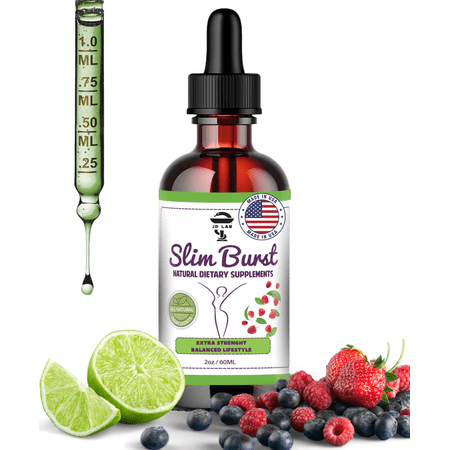 Slim Burst Weight Loss Drops - Natural Extract Green Coffee Bean & Garcinia Cambogia, Natural Ingredients Advanced Formula, Dietary Drops, Balanced Lifestyle and Easy to Use, (1 Bottle)