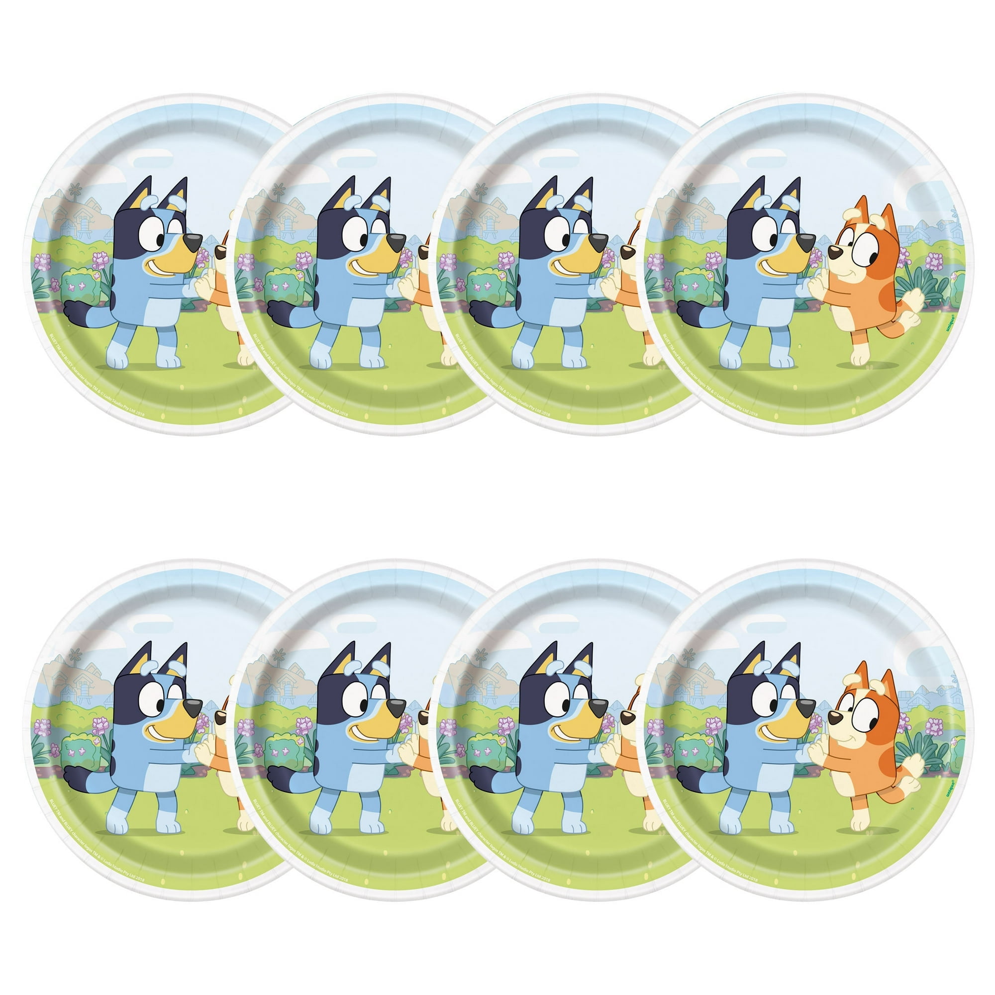 ( 3 Pack ) Bluey 7" Round Plates, 8ct