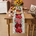 thumbnail image 2 of Valentine's Day Table Runner 48 Inches Long Farmhouse Dress Scarves, Red Strip Plaid Love Eucalyptus Beige Burlap Dining Tablerunner for Coffee Table/Kitchen Island/Party Décor, 13" x 48", 2 of 8