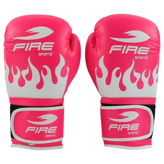 Par de Guantes de Boxeo Fire Sports PVC Línea Fire One Rosa