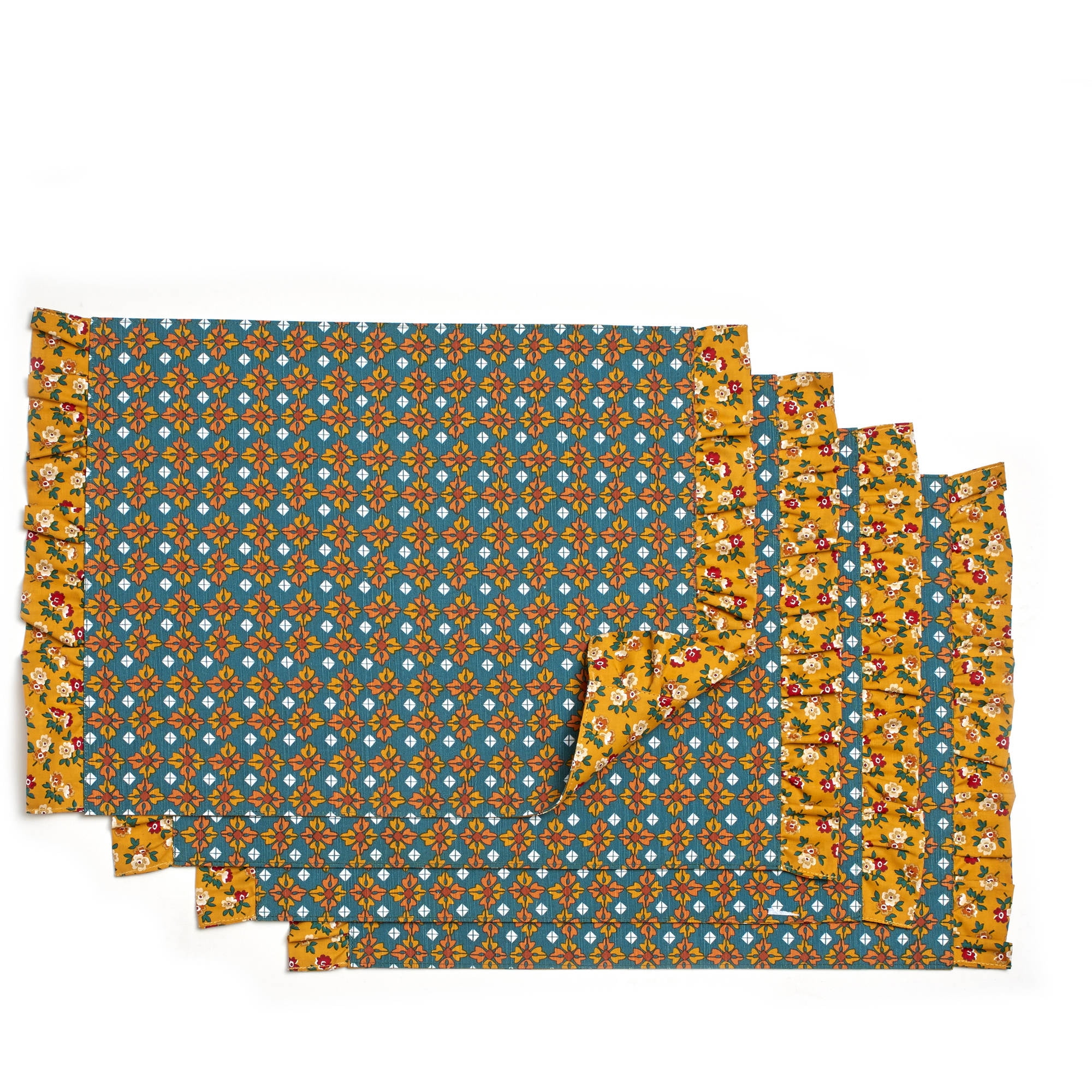 The Pioneer Woman Vintage Geo Reversible Placemats, Pack of 4