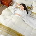 thumbnail image 4 of Erosebridal Ensemble de Literie Simple Graffiti Format Double, Ensemble de Lit au Design Moderne, Literie Jaune Brun Format Double, Décoration de Chambre Ultra Douce Réversible, 7 Pcs, 4 of 7