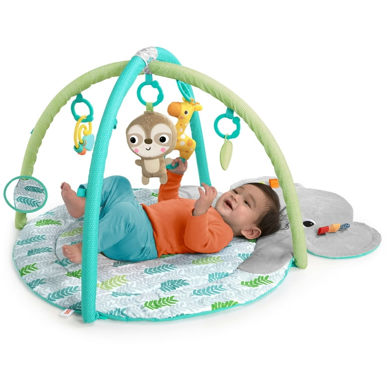 Bright Starts Safari Blast Activity Gym and Play Mat with Take-Along Toys,  Ages Newborn +