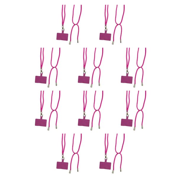 sweethay Cordones anticaída universales para teléfono móvil, cordón de cuerda de nailon para colgar en el cuello DIY, correa para el cuello, Rosa roja 10piezas