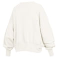 thumbnail image 3 of Women's Pressbox Cream North Carolina Tar Heels Oversized Chelsea Waist Length Pullover Sweatshirt, 3 of 3