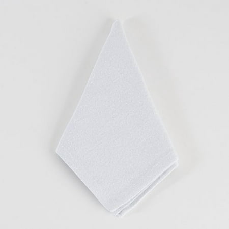 Fennco Styles Scintilla Classic Design Shimmering Napkins ,Set of 4 (White)