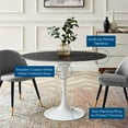 thumbnail image 5 of Lippa 42" Oval Artificial Marble Dining Table, 5 of 6