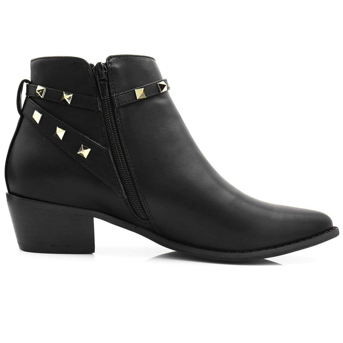 pointed black bootie