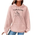 thumbnail image 2 of Chandail en Molleton pour Femmes Mode Femmes Imprimé Col Rond Manches Longues Hauts Ample Chandail en Molleton à Capuche Pull Blouse, 2 of 3