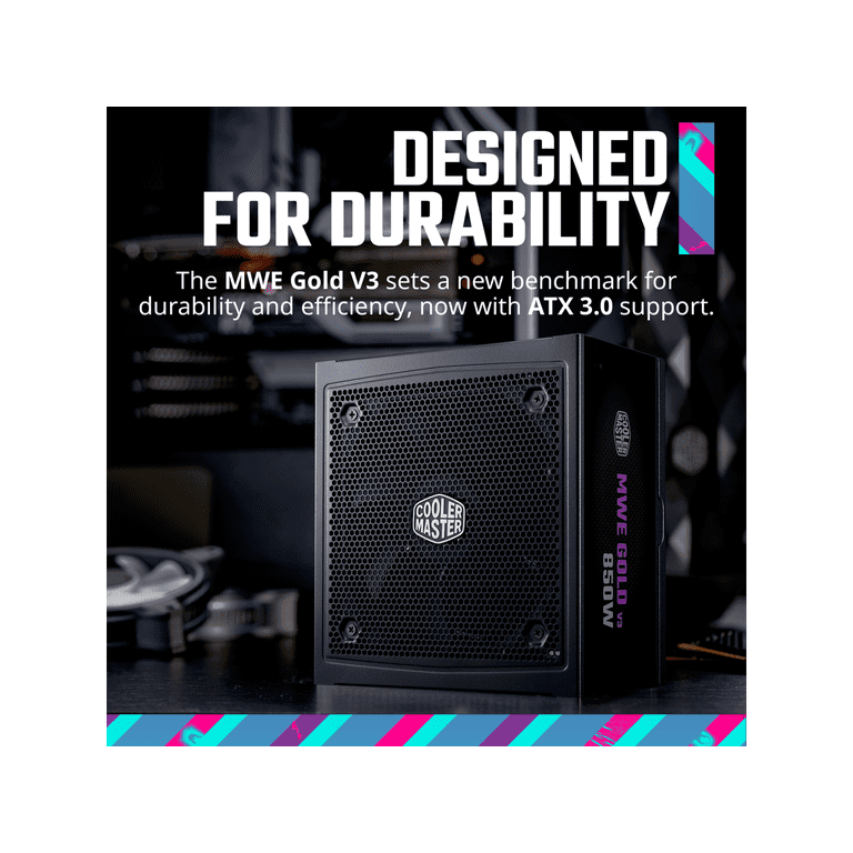 Cooler Master MWE Gold 850 V3 ATX 3.1 Full Modular PSU, 850W