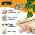 thumbnail image 2 of ALBO 1/2" x 12" Wooden Dowel Rods, 25 Piece 25 Pack, 2 of 7