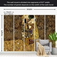 thumbnail image 4 of Tiptophomedecor Abstract Wallpaper Wall Mural - Klimt Inspiration: Golden Kiss, 4 of 7