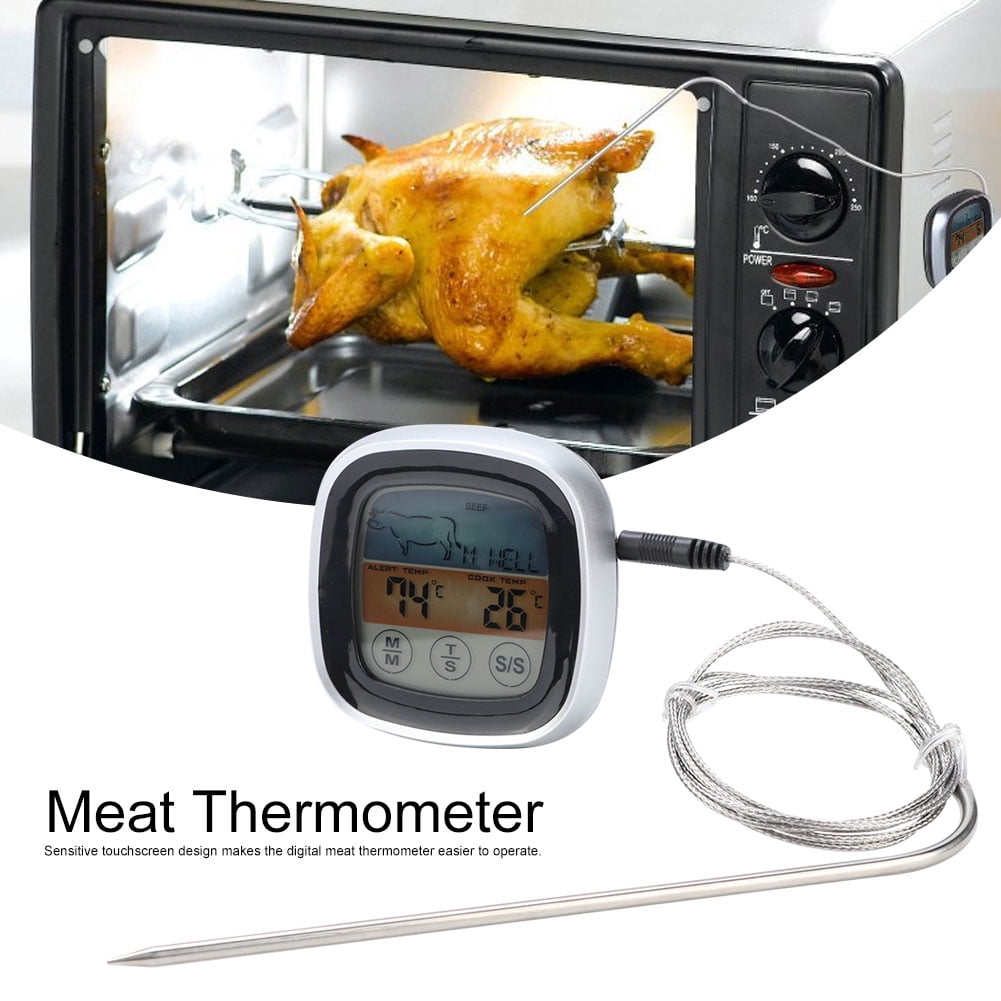Cooking Thermometer, Handheld Easy To Operate Backlight Lcd Display Bbq Thermometer  For Home Kitchen For Grill