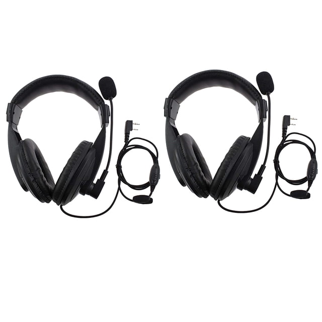2x Auriculares con Micrófono Y PTT para Dedo para 777S RT21 / 22 Sunnimix Auriculares aéreos profesionales