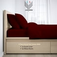 thumbnail image 2 of King/Calking Duvet Cover Set Wine Color - Egyptian Cotton 400-Thread Count, Zipper Closure Corner Ties, 1 Duvet Cover and 2 Matching Pillow Shams, 2 of 7