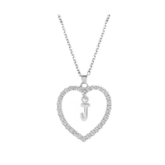 TIHLMK Necklaces for Teen Pendant Necklace for Women Alphabet Jewelry Lover Heart Necklace Gifts
